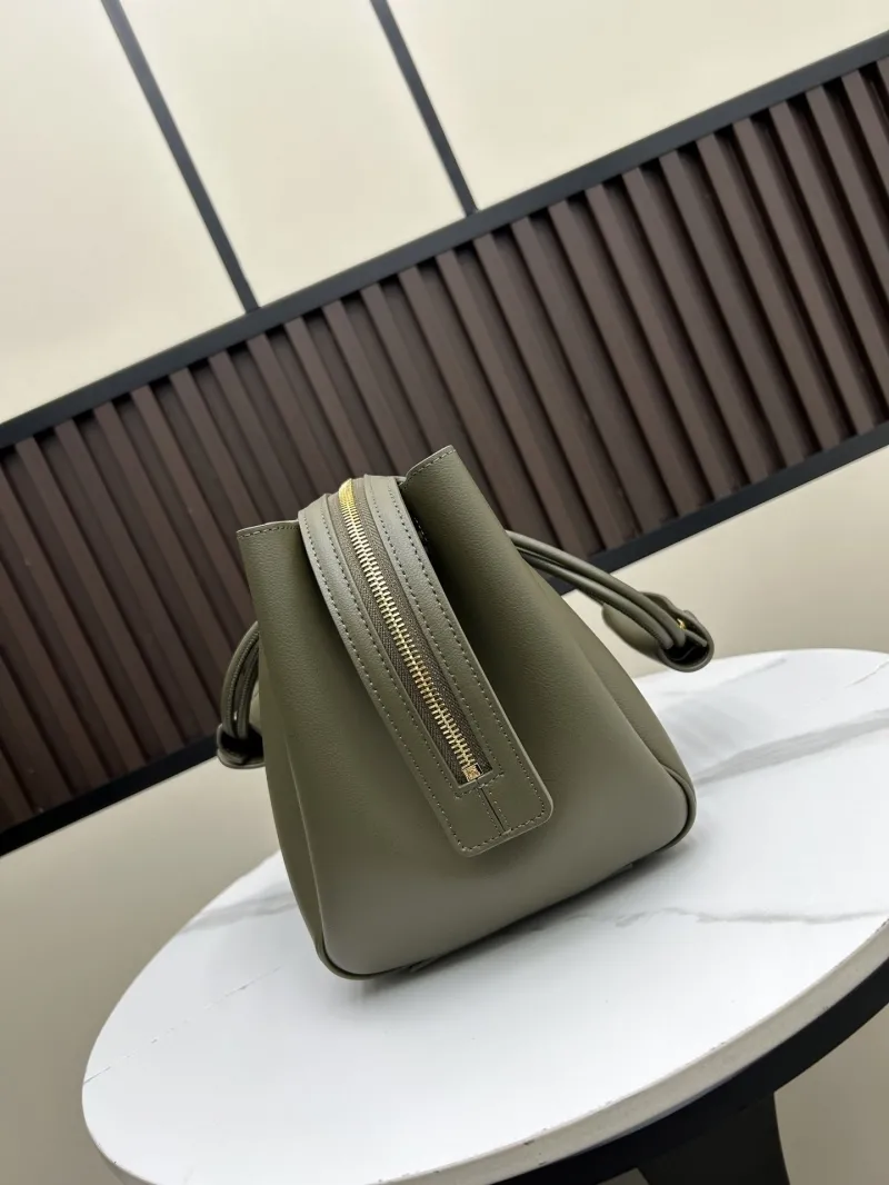 Alternative view of LOEWE Olive Green Leather Tote Bag 250519