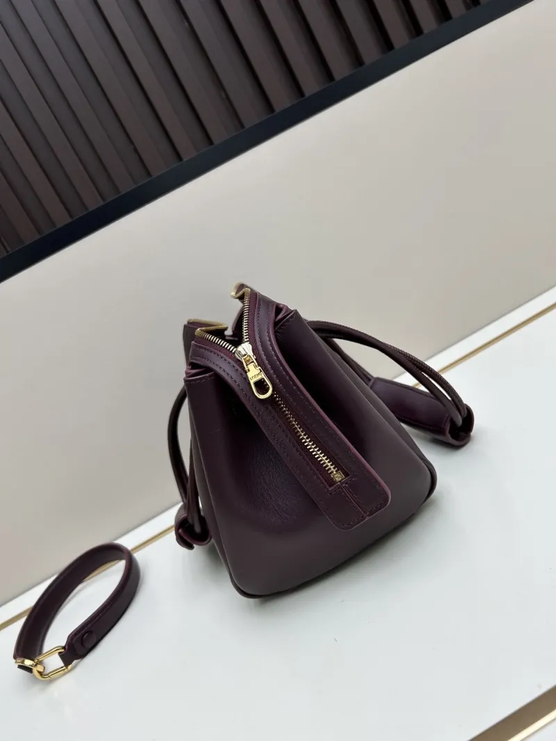 Alternative view of LOEWE Dark Purple Leather Handle Bag 23.5x10x19cm 250520