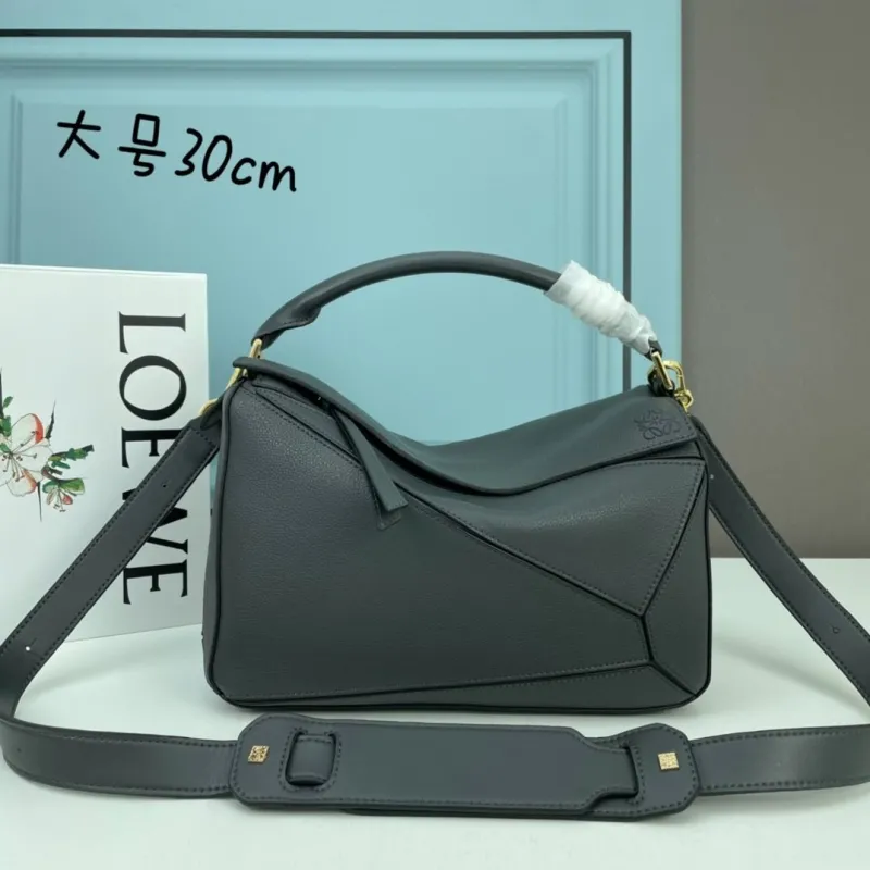 Loewe Large Dark Gray Puzzle Shoulder Bag