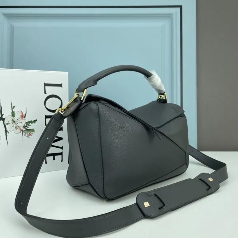 Alternative view of Loewe Large Dark Gray Puzzle Shoulder Bag
