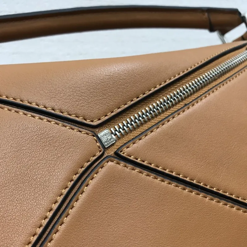 LOEWE Brown Leather Puzzle Shoulder Bag 705 - Image 5