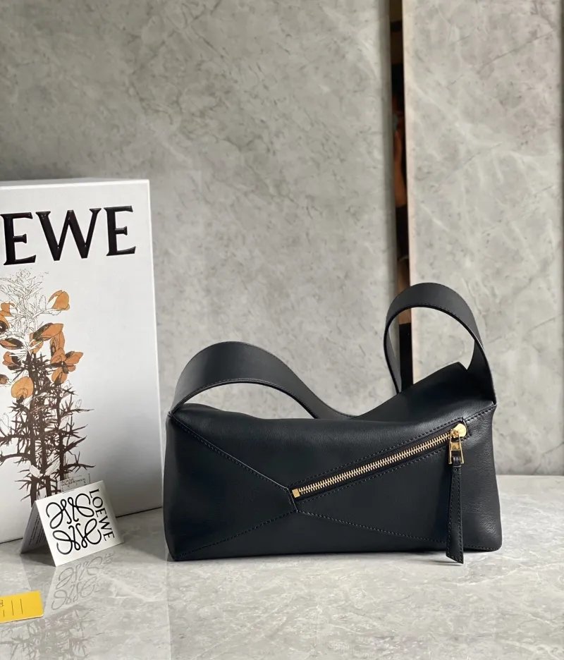 LOEWE Black Leather Handle Bag 710 - Image 3