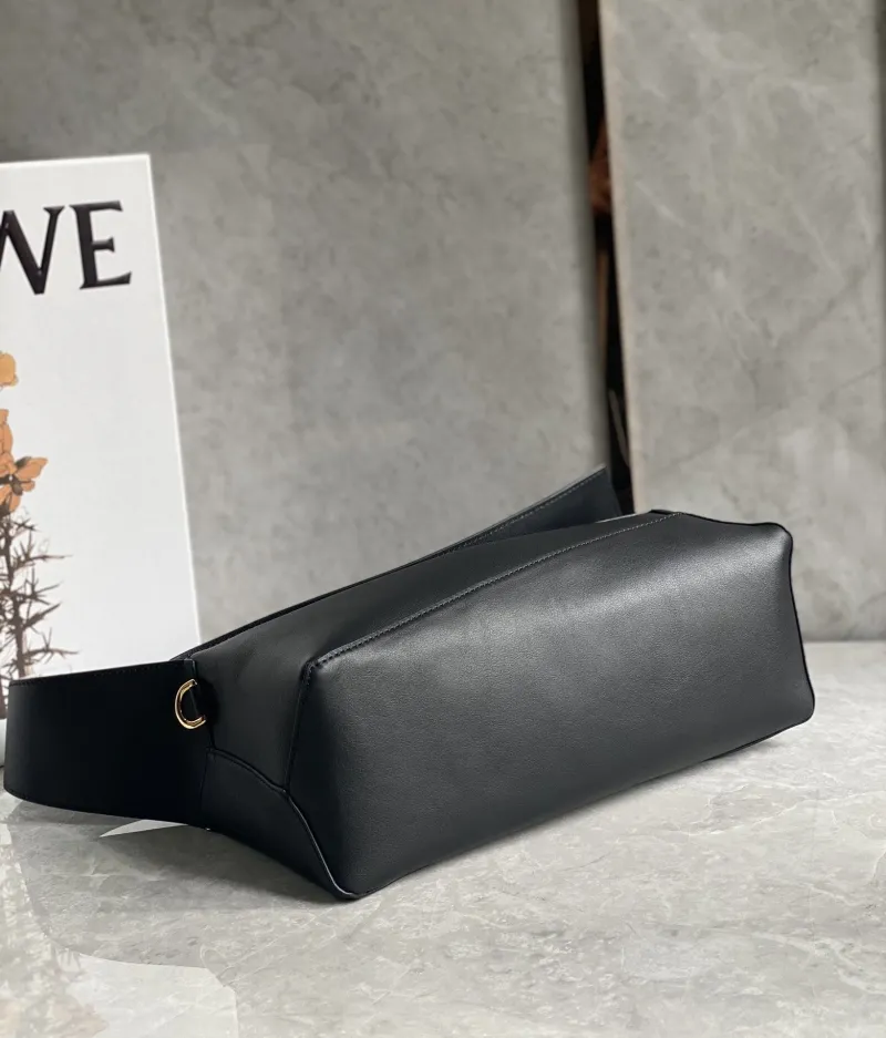 LOEWE Black Leather Handle Bag 710 - Image 5