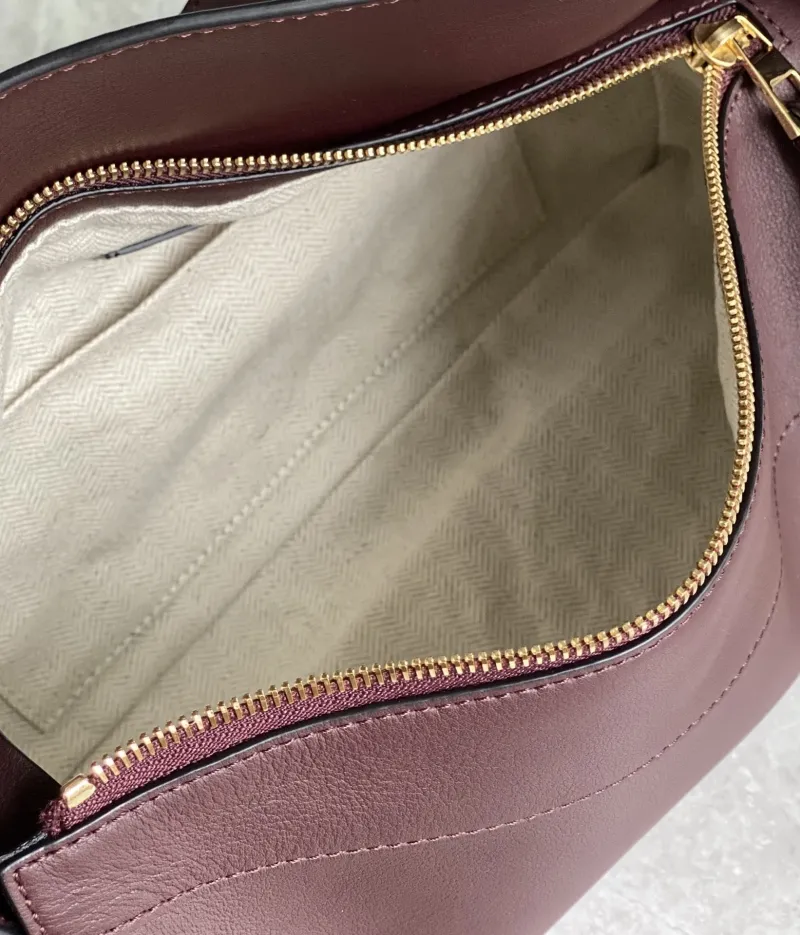 Loewe Burgundy Leather Shoulder Bag 711 - Image 6