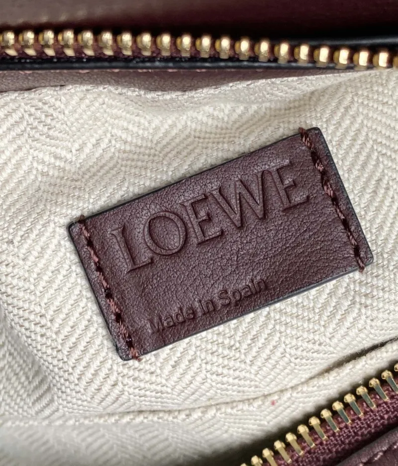 Loewe Burgundy Leather Shoulder Bag 711 - Image 8