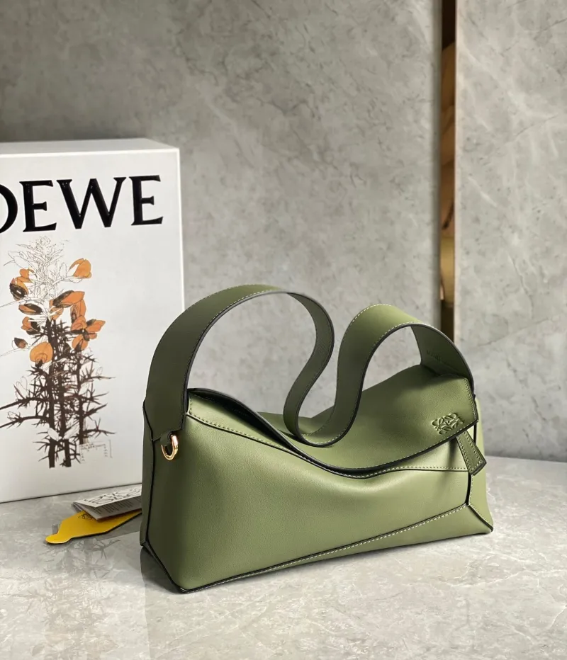 Alternative view of LOEWE Olive Green Handle Bag 712