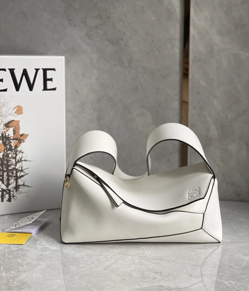 Loewe White Leather Handle Bag 717
