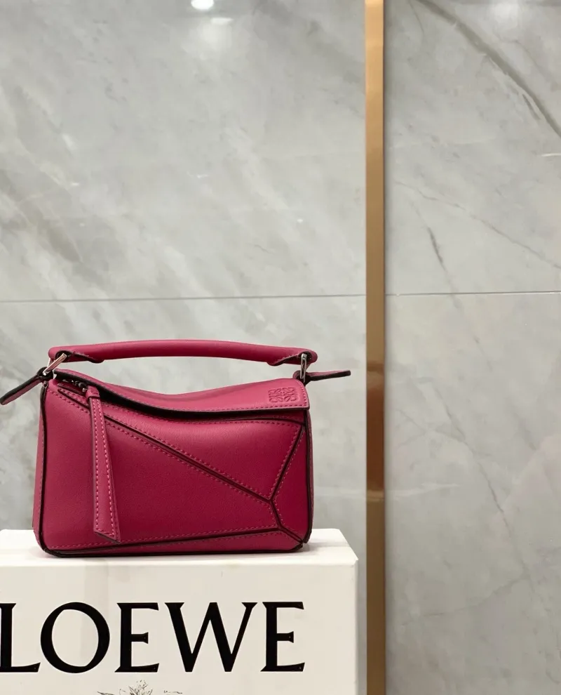 Alternative view of LOEWE Pink Mini Puzzle Leather Crossbody Bag