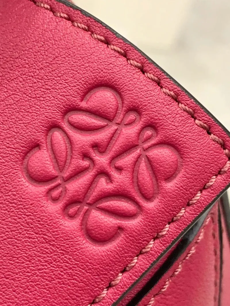 LOEWE Pink Mini Puzzle Leather Crossbody Bag - Image 3