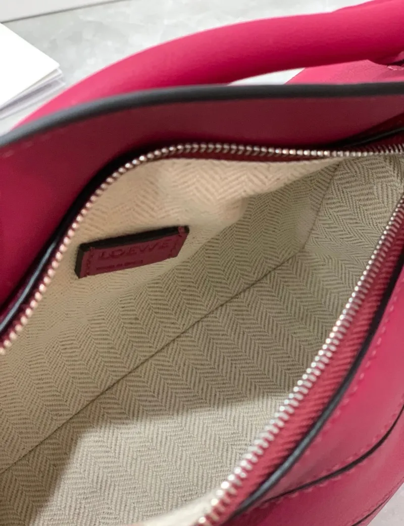 LOEWE Pink Mini Puzzle Leather Crossbody Bag - Image 6