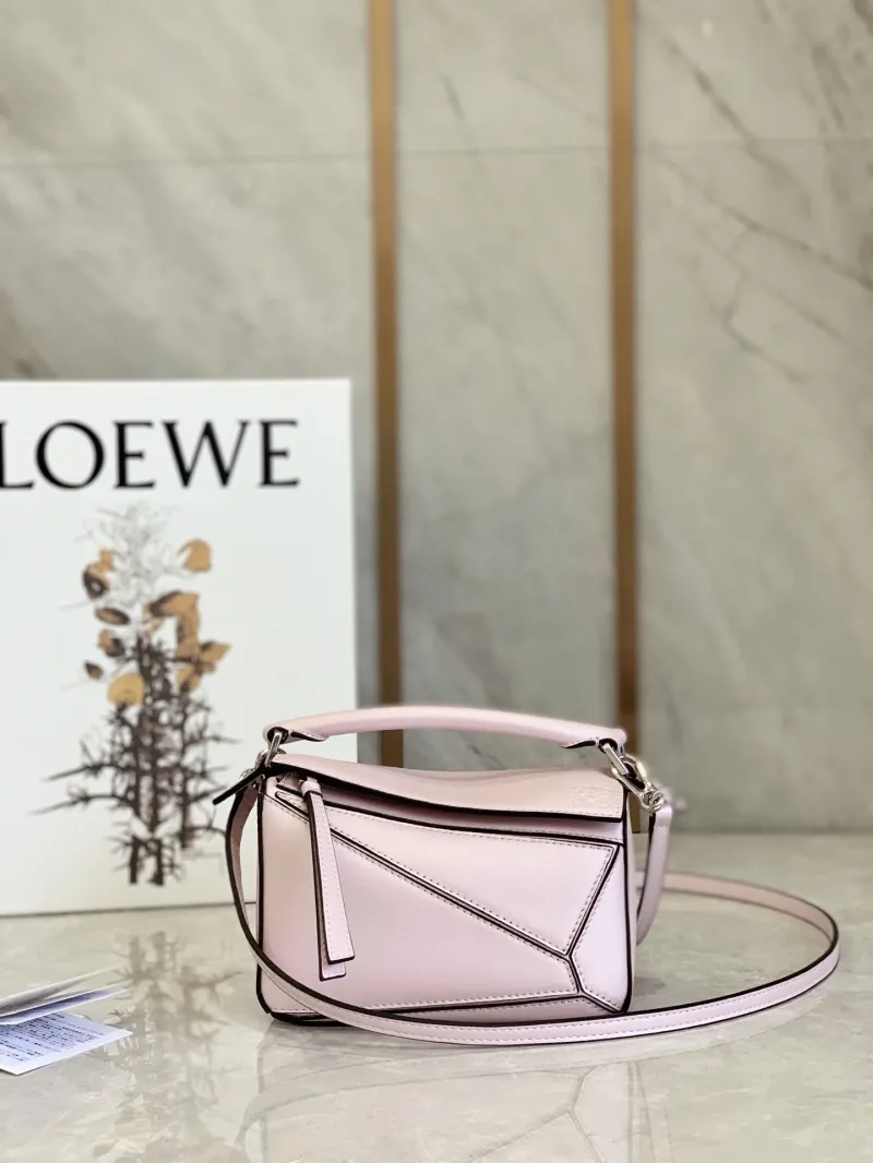 Alternative view of LOEWE Light Pink Puzzle Crossbody Bag 726