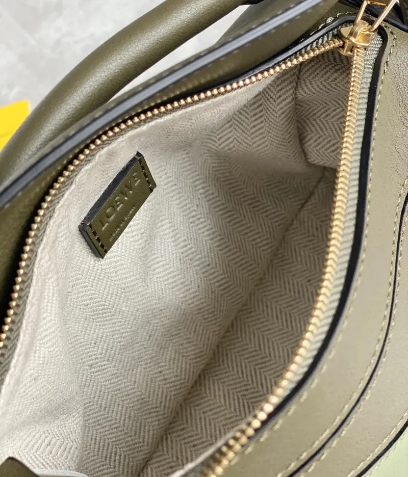 LOEWE Olive Green Beige Mini Crossbody Bag - Image 5