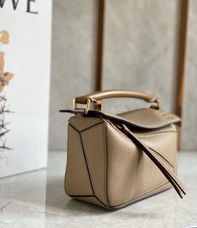 Loewe Beige Puzzle Crossbody Bag 730 - Image 9