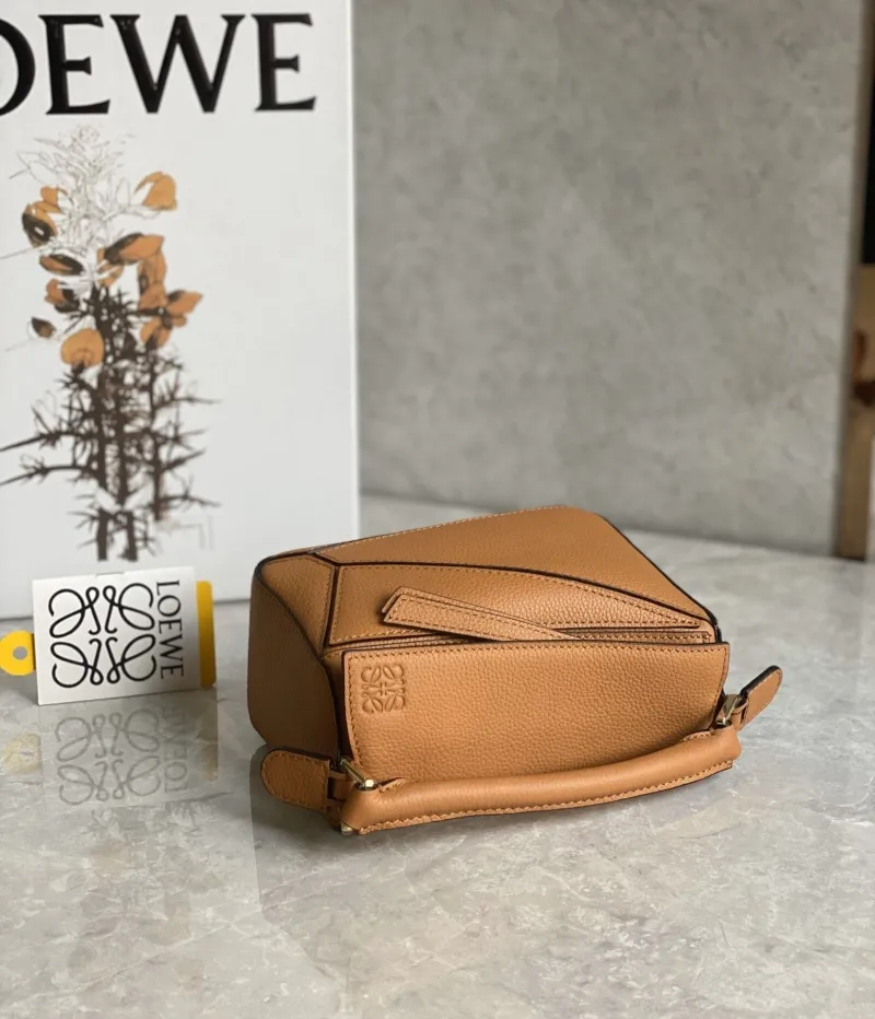 LOEWE Tan Leather Mini Puzzle Handbag 732 - Image 9