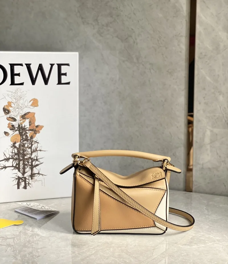 Loewe Beige Puzzle Mini Crossbody Bag 736