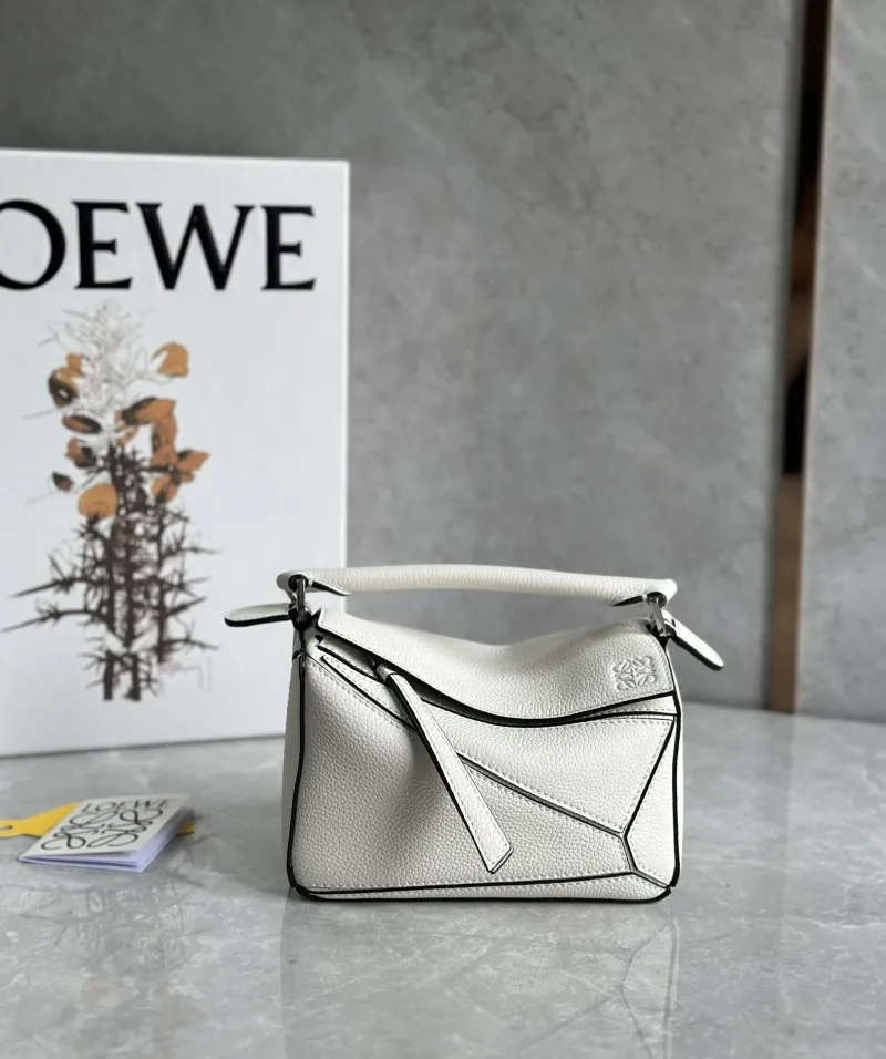 Alternative view of LOEWE White Puzzle Crossbody Handbag 743