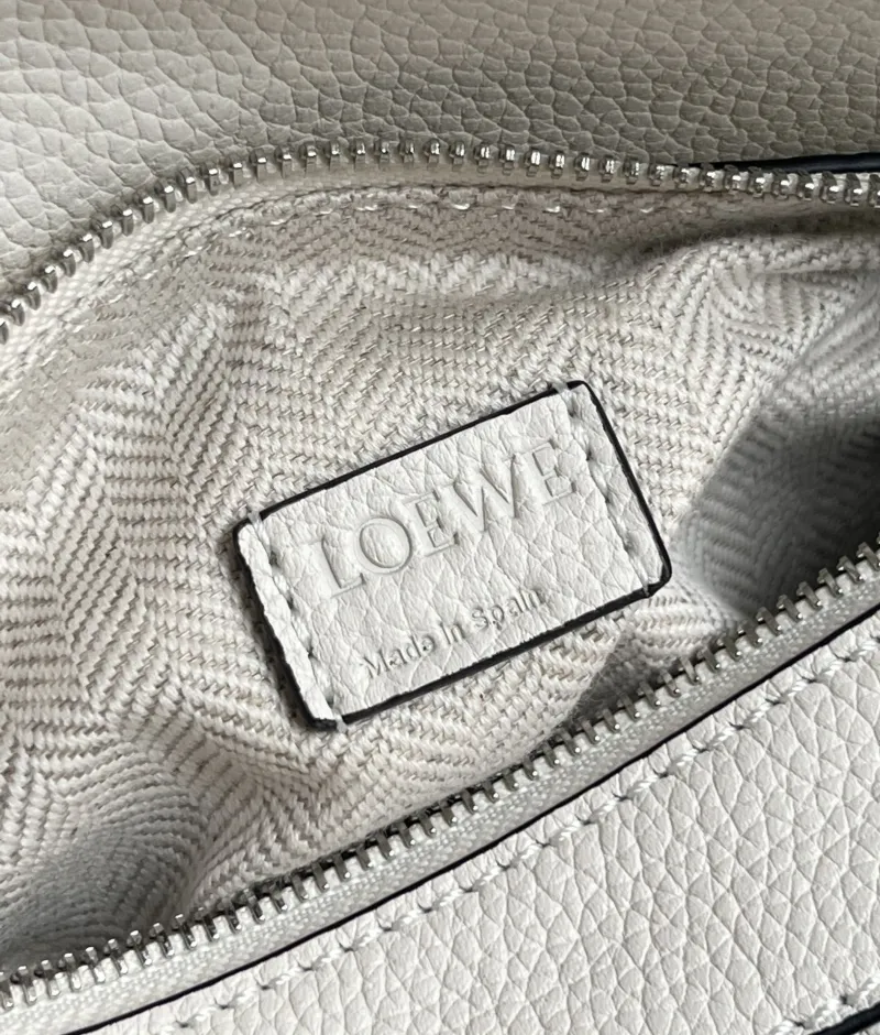 LOEWE White Puzzle Crossbody Handbag 743 - Image 9