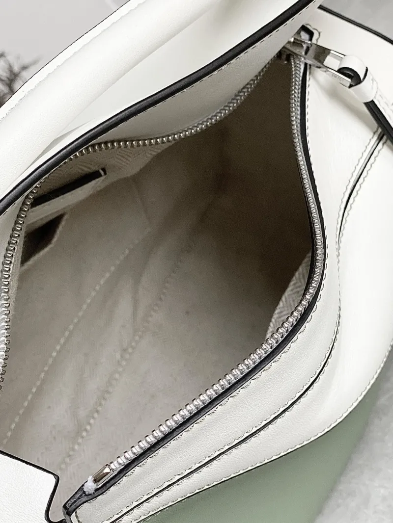 LOEWE Puzzle Bag Green White Black 745 - Image 6