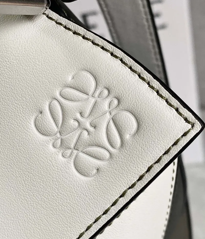 LOEWE Puzzle Bag Green White Black 745 - Image 7
