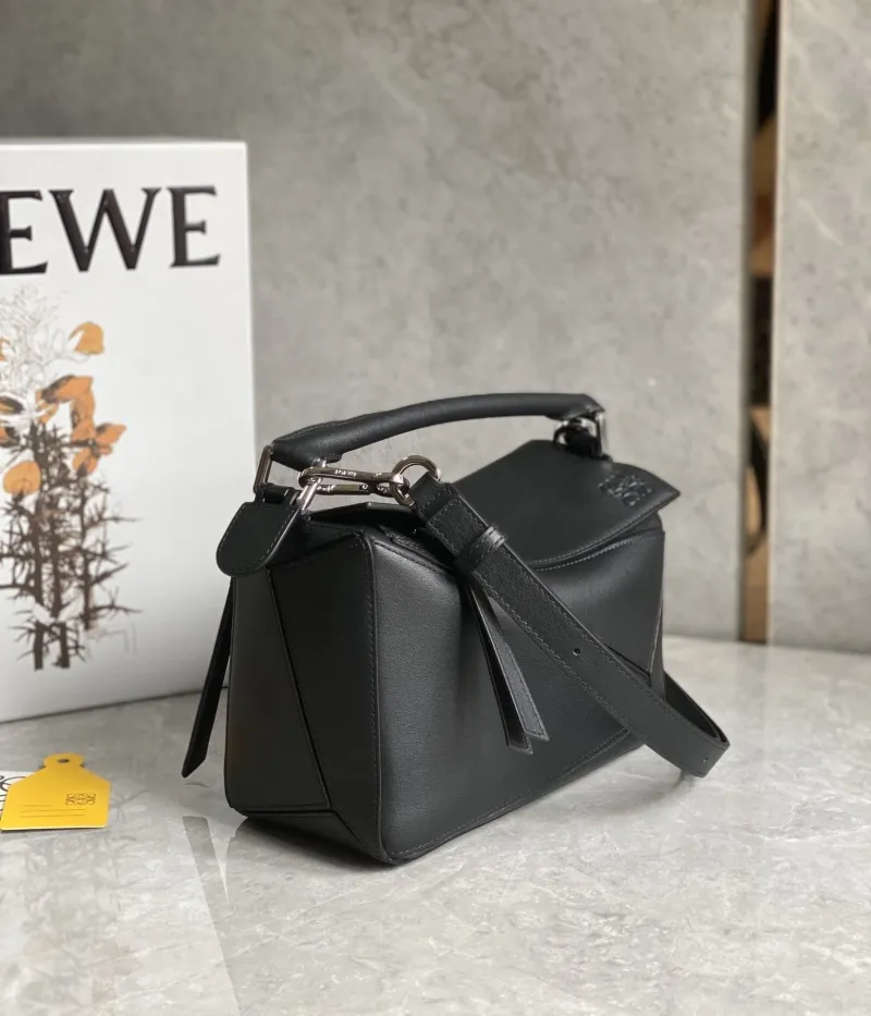 Alternative view of Loewe Black Puzzle Shoulder Bag 748
