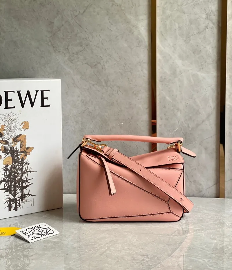 LOEWE Pink Leather Top Handle Handbag 751
