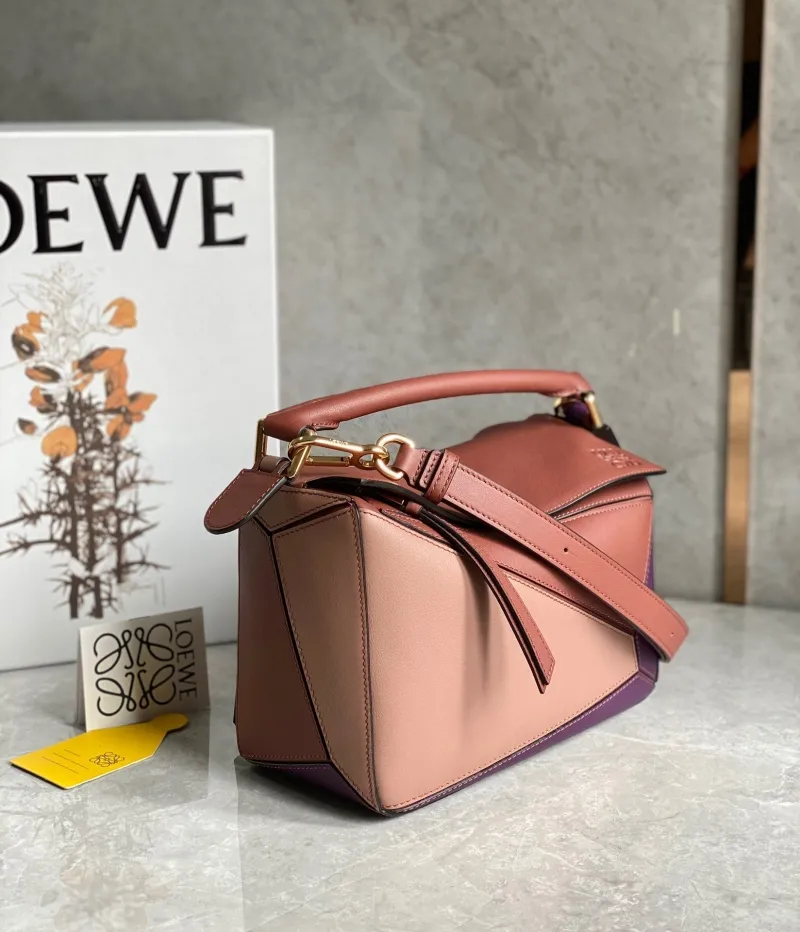 Alternative view of Loewe Multicolor Leather Puzzle Handbag 755