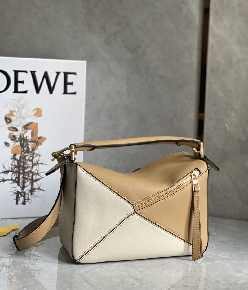 Alternative view of Loewe Tan Cream Puzzle Handbag 756