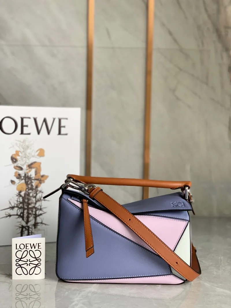 LOEWE Multicolor Leather Handle Handbag 757 - Image 3