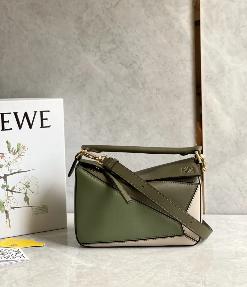Loewe Puzzle Crossbody Bag Olive Beige 761