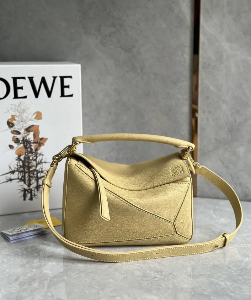 Alternative view of Loewe Pale Yellow Puzzle Shoulder Bag 764