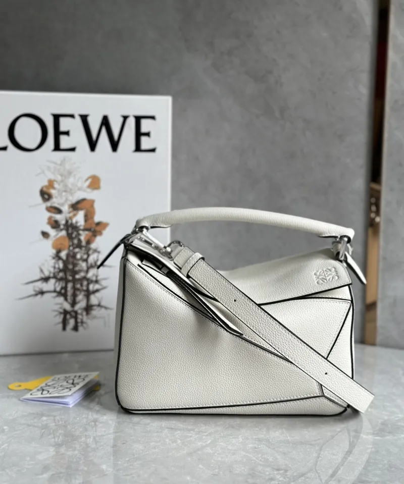 Loewe White Leather Handle Crossbody Bag 765