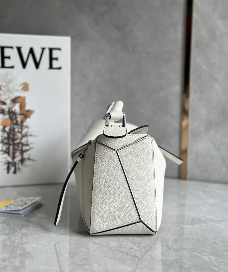 Loewe White Leather Handle Crossbody Bag 765 - Image 5