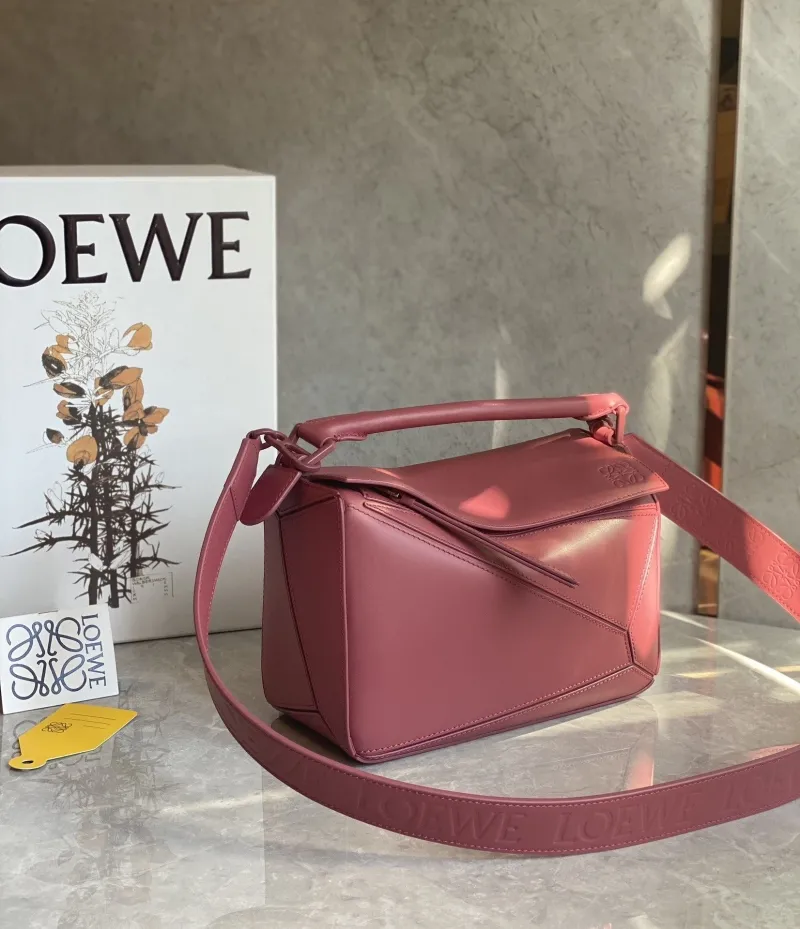 Alternative view of LOEWE Rose Pink Puzzle Crossbody Handbag 768