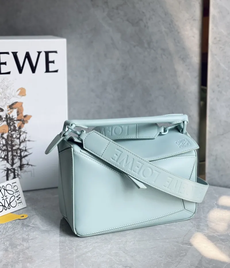 Alternative view of LOEWE Pale Blue Puzzle Shoulder Bag 769