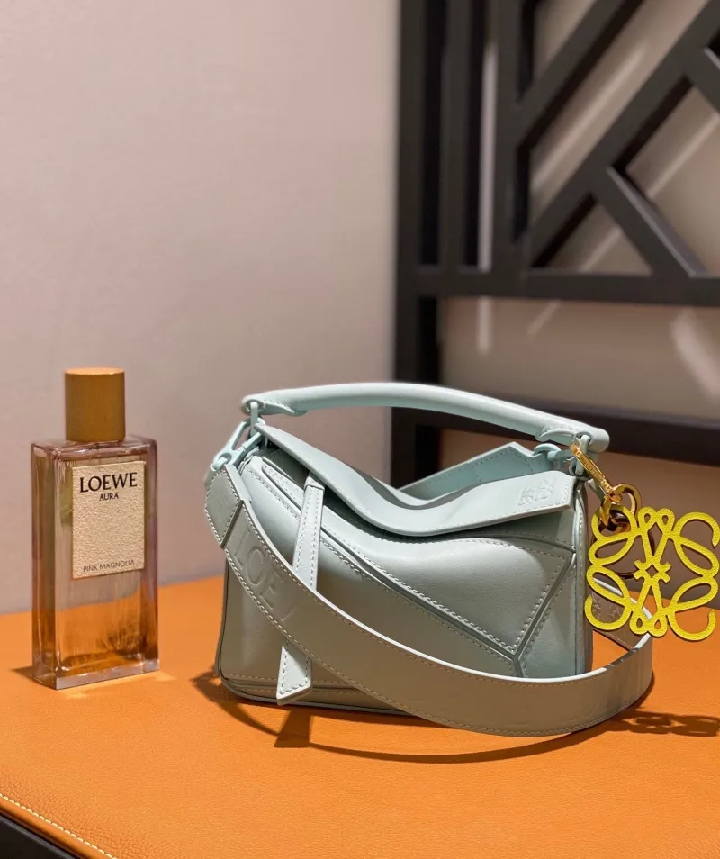 Loewe Light Blue Leather Handle Bag 771