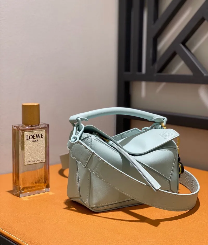 Loewe Light Blue Leather Handle Bag 771 - Image 3