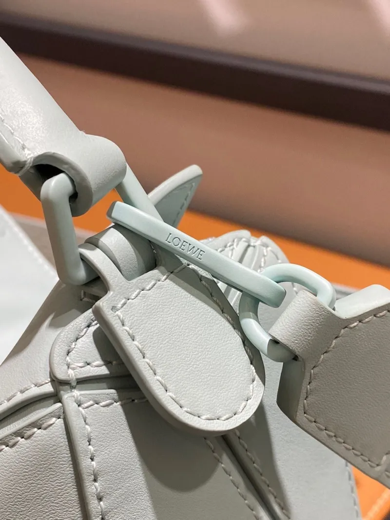 Loewe Light Blue Leather Handle Bag 771 - Image 4