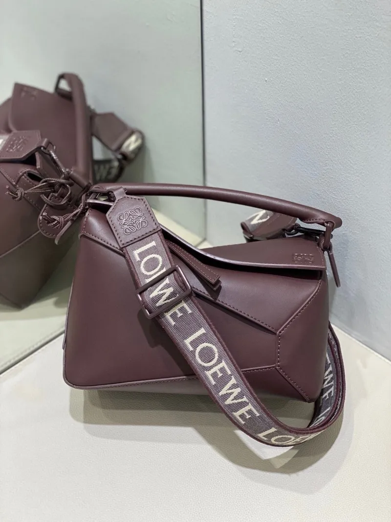 Alternative view of LOEWE Dark Brown Puzzle Shoulder Bag 776