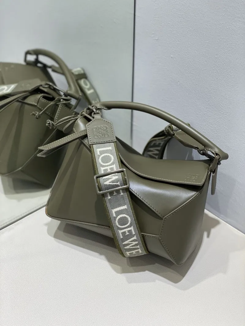 Alternative view of LOEWE Puzzle Leather Shoulder Bag Olive Green