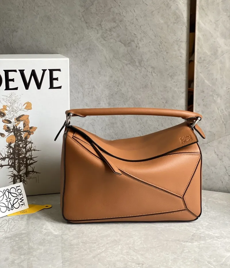 Alternative view of Loewe Tan Leather Puzzle Shoulder Bag