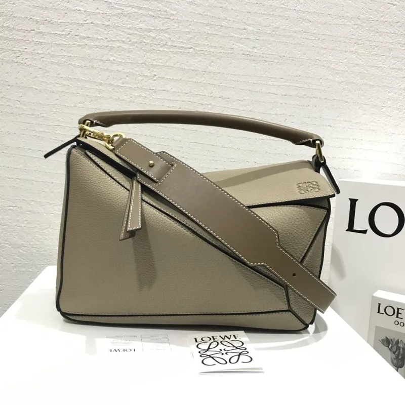 Alternative view of LOEWE Puzzle Shoulder Bag Taupe 790