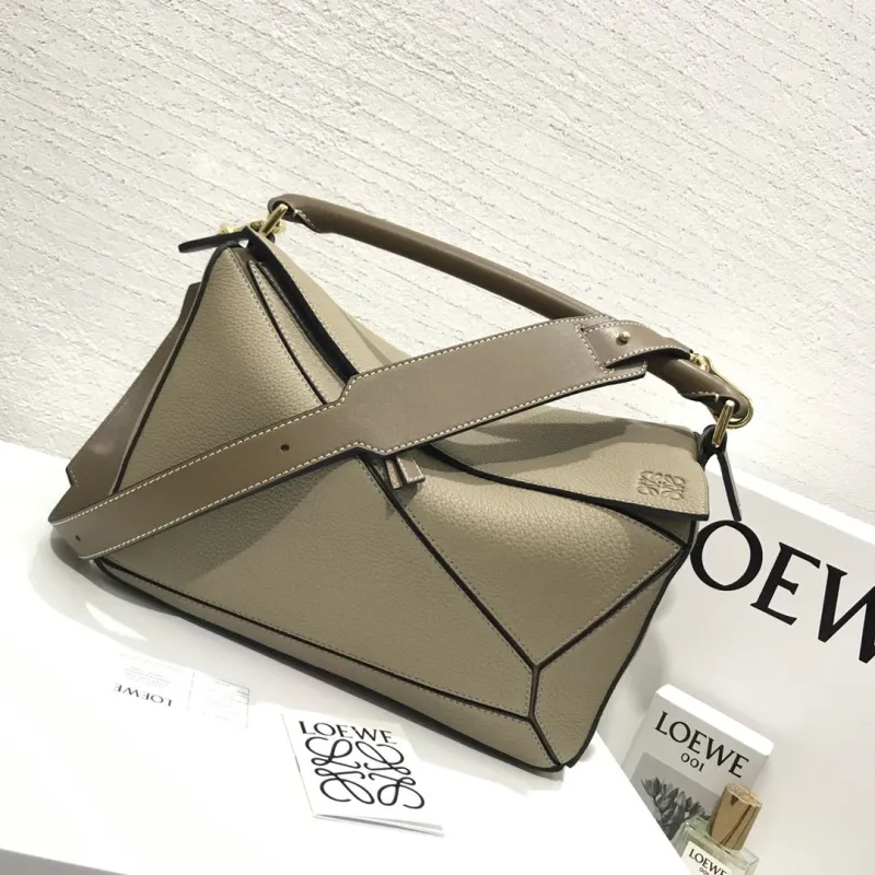 LOEWE Puzzle Shoulder Bag Taupe 790 - Image 4