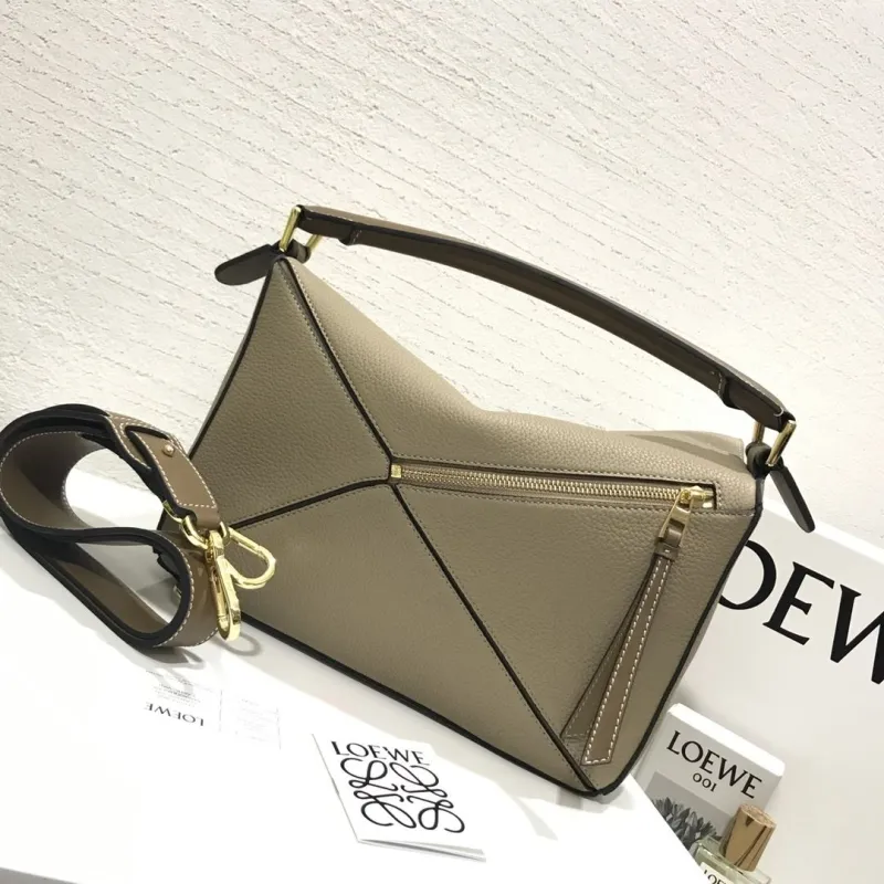 LOEWE Puzzle Shoulder Bag Taupe 790 - Image 5