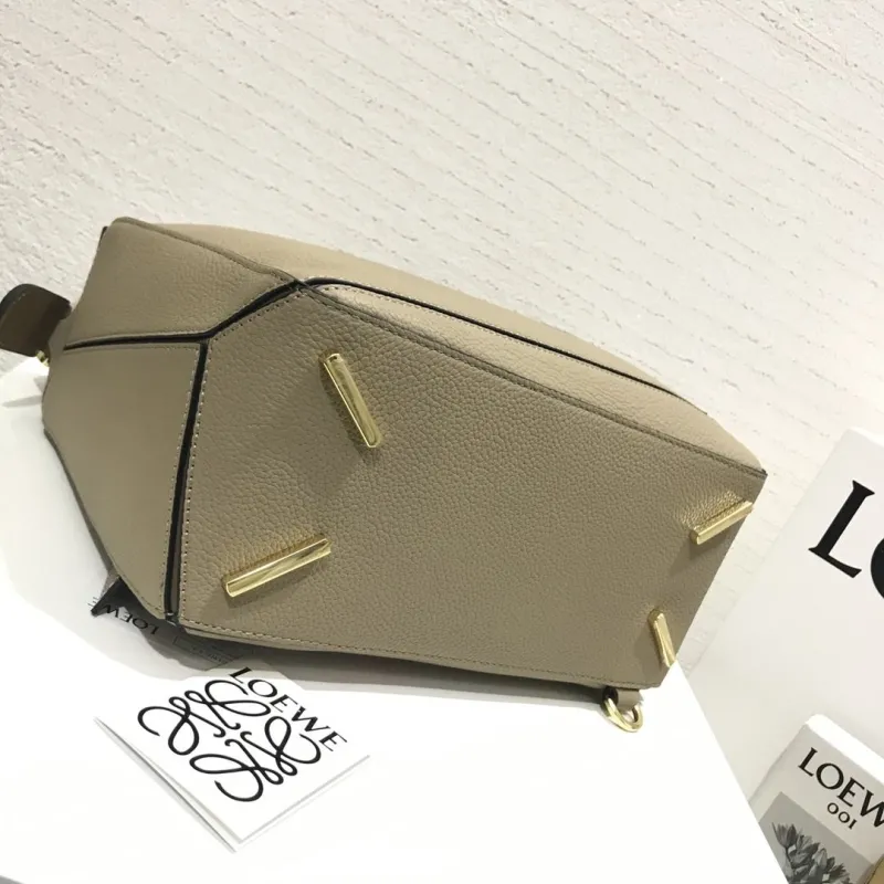 LOEWE Puzzle Shoulder Bag Taupe 790 - Image 8