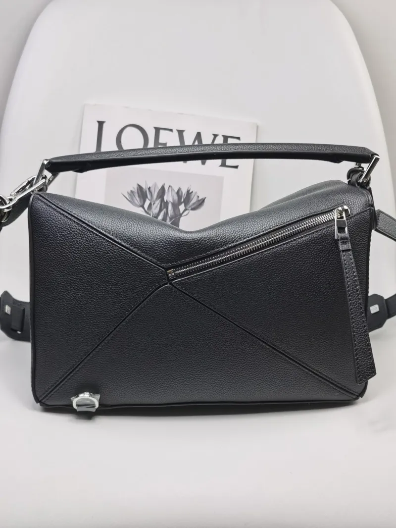 Loewe Black Leather Handle Handbag 792 - Image 3