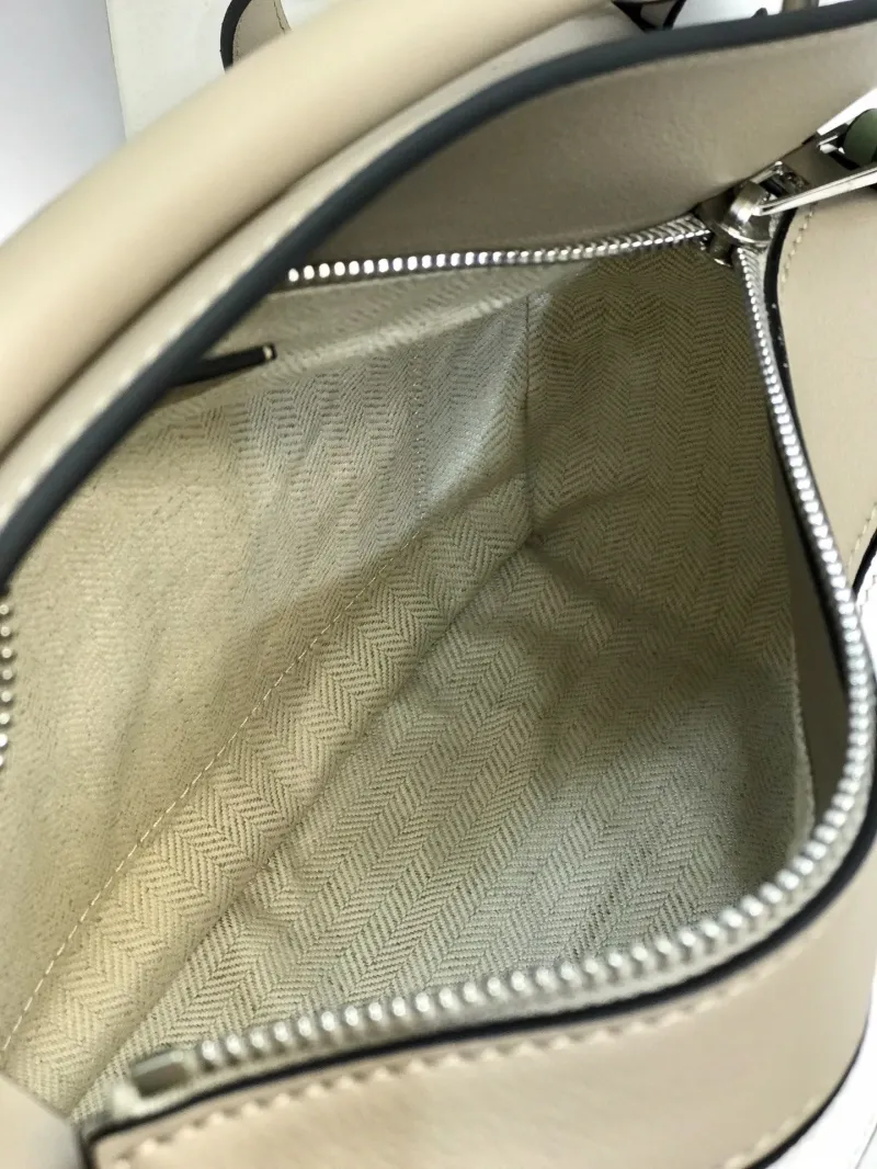 LOEWE Puzzle Shoulder Bag Beige White Green 793 - Image 7