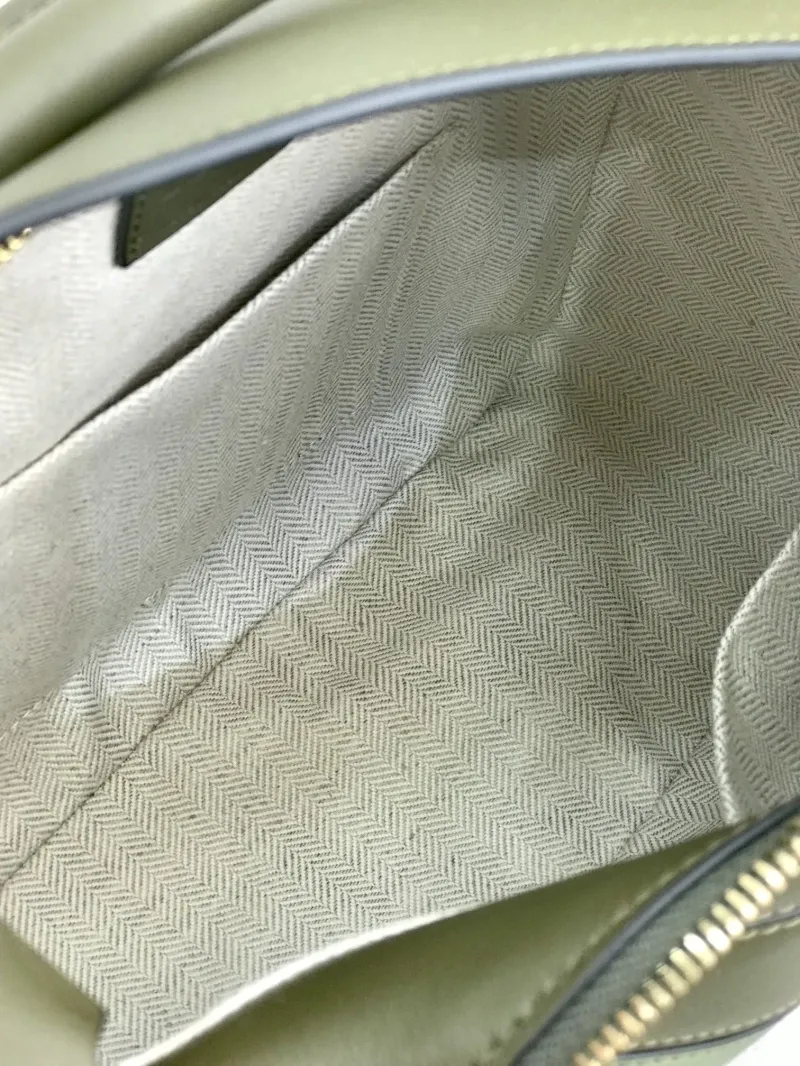 Loewe Olive Green Leather Handle Handbag 795 - Image 7