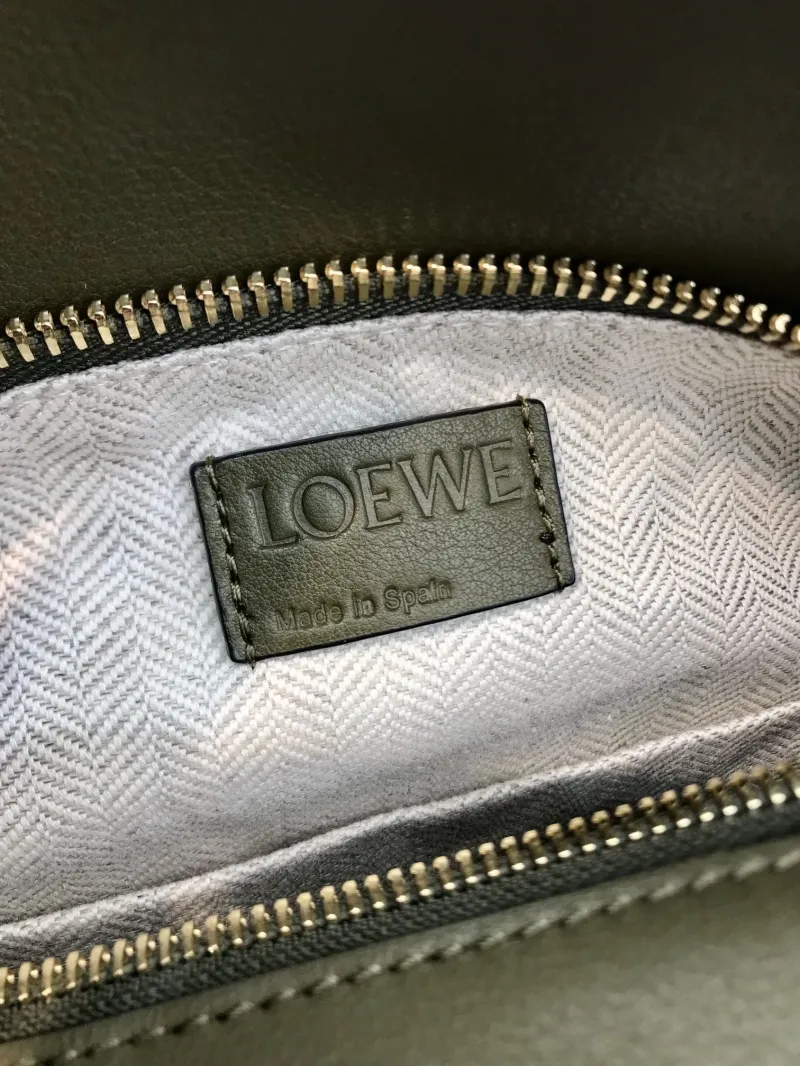 Loewe Olive Green Leather Handle Handbag 795 - Image 8