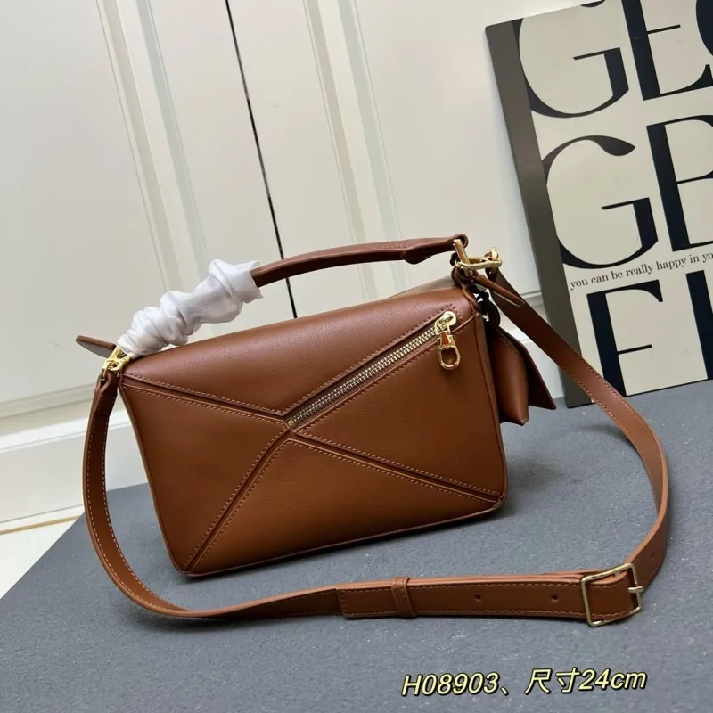 Alternative view of Loewe Brown Leather Handbag H08903 Size 24cm