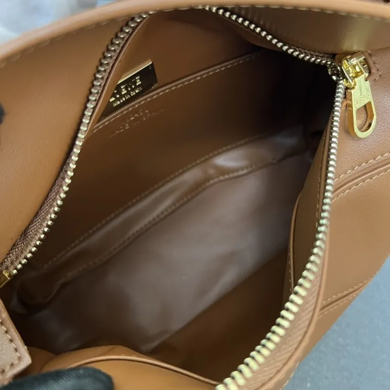 Loewe Brown Leather Handbag H08903 Size 24cm - Image 8